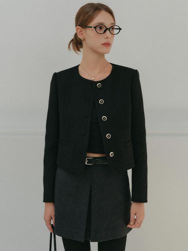 Exclusive] Gloria Tweed Jacket_Black / GLORIA TWE - LOOKAST - Modalova