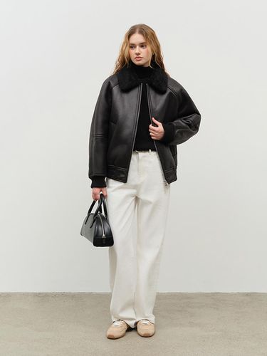 Unisex Vegan Shearling Blouson - Black - Dunst for WOMEN - Modalova