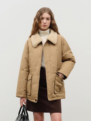 Unisex Collar Down Half Jacket - Classic Beige - Dunst for WOMEN - Modalova