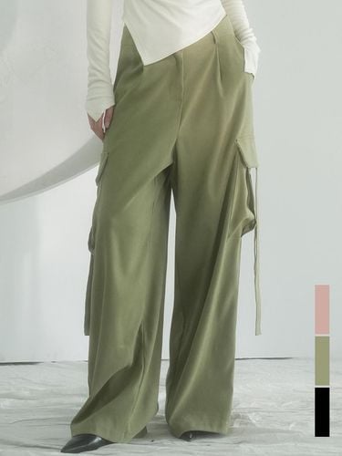 Strap Cargo Pants - 3 COLORS - vivacious - Modalova