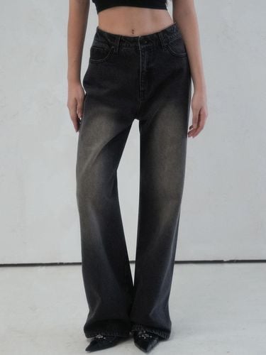 D Brush Straight Denim Pants BLACK - vivacious - Modalova