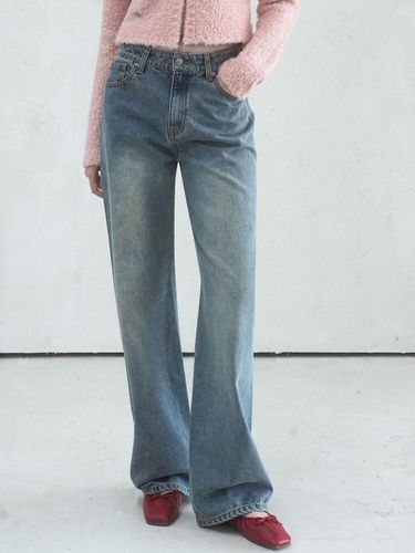 D Brush Straight Denim Pants BLUE - vivacious - Modalova