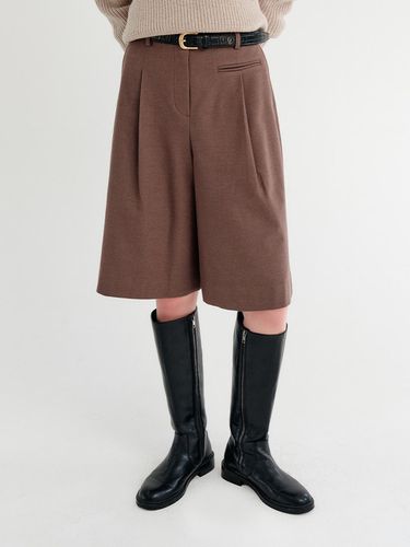 Coy wool Bermuda half pants_Brown / COII WOOL BERM - LOOKAST - Modalova