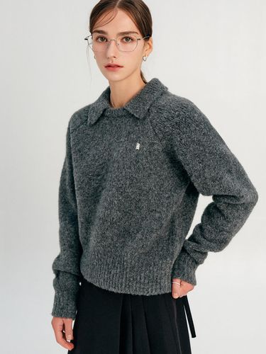 Jenna Wool Collar Knitwear_Charcoal / JENNA WOOL C - LOOKAST - Modalova