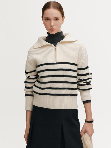 Inna Wool Zip-up Knit - LOOKAST - Modalova