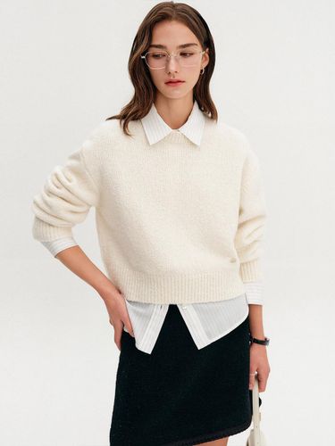 Colin Wool Boucle Cropped Knit - LOOKAST - Modalova