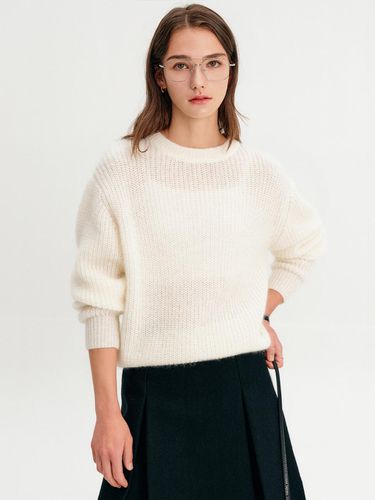 Jolie Mohair Pullover Knit Top_beige / JOLY MOHAIR - LOOKAST - Modalova