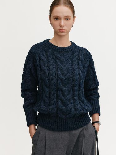 Gladys Cable Wool Knitwear_Navy / GLADYS CABLE WOO - LOOKAST - Modalova