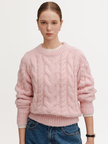 Gladys Cable Wool Knitwear_Pink / GLADYS CABLE WOO - LOOKAST - Modalova