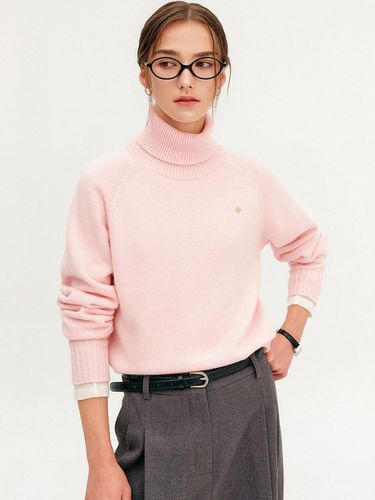 Romo turtleneck wool knitwear_pink / LOMO TURTLENE - LOOKAST - Modalova