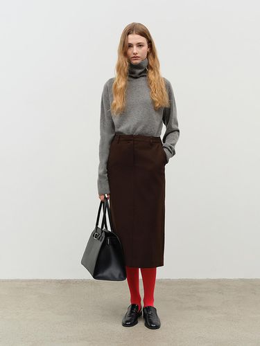 H-line Maxi Skirt - Dark Brown - Dunst for WOMEN - Modalova