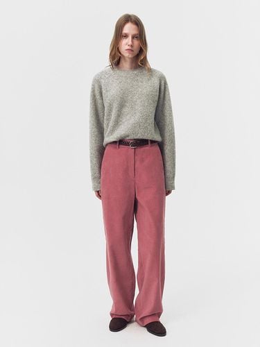 Semi Wide Corduroy Slacks - Pink - Dunst for WOMEN - Modalova