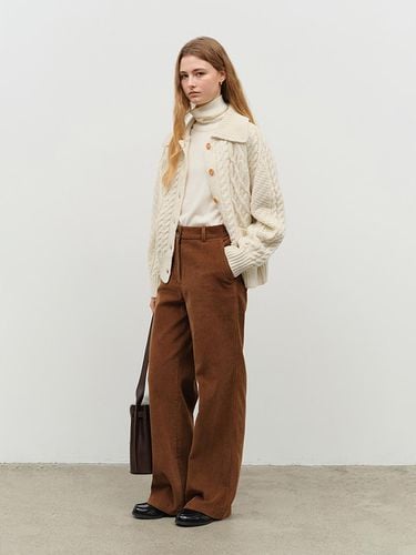 Semi Wide Corduroy Slacks - Brown - Dunst for WOMEN - Modalova