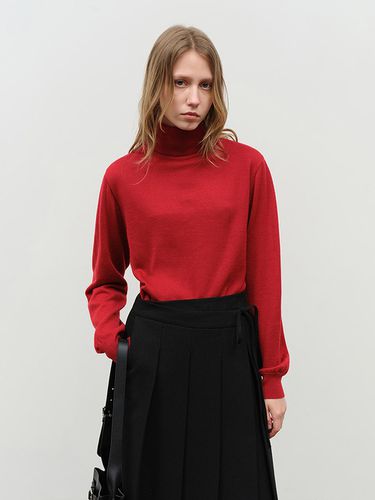 Essential Cashmere Turtleneck Sweater - Red - Dunst for WOMEN - Modalova