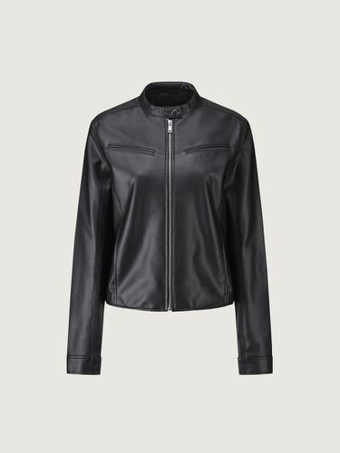 Vegan Leather Short Biker Jacket Black - DEKAVV - Modalova