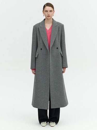 TAILORING WOOL DOUBLE COAT_MELANGE GRAY - L’H.A.S - Modalova