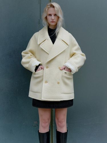 Exclusive] OVERSIZED DOUBLE HALF COAT - L’H.A.S - Modalova