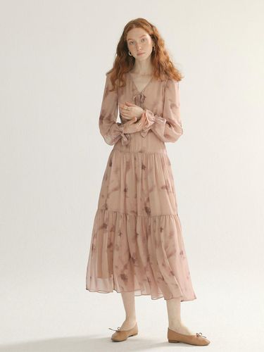 Rosy Ribbon Long Dress - Sincethen - Modalova