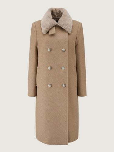 Fur Detachable Half Coat Beige - DEKAVV - Modalova