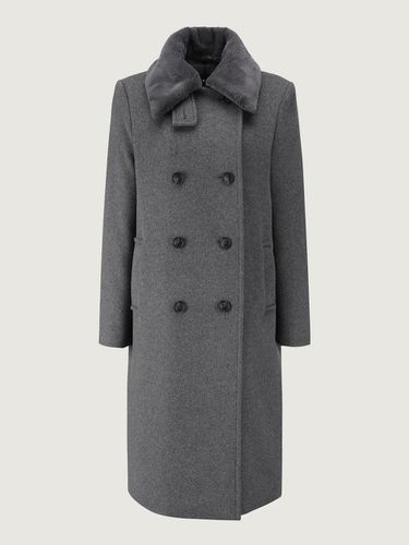 Fur Detachable Half Coat Gray - DEKAVV - Modalova