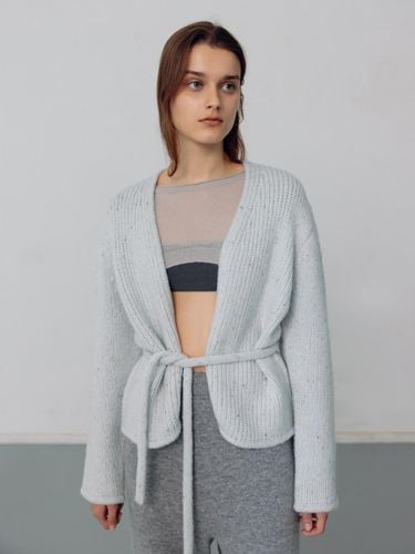 SOFT WOOL BOLD STRING KNIT CARDIGAN - Carriere - Modalova