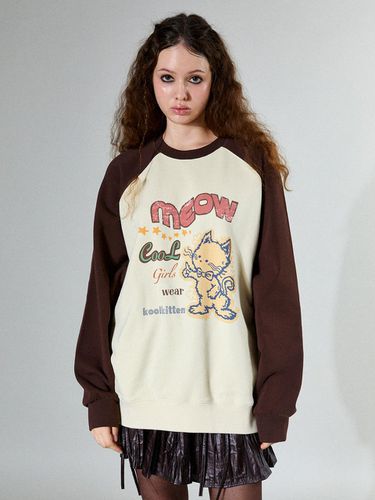 MEOW Sweatshirt (LIGHT BEIGE) - koolkitten - Modalova