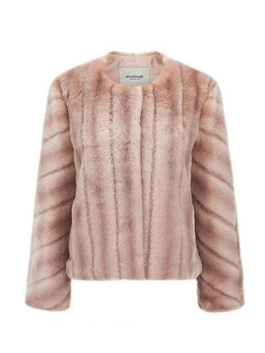 Prelude Eco Fur Coat [Pink] - molliolli - Modalova