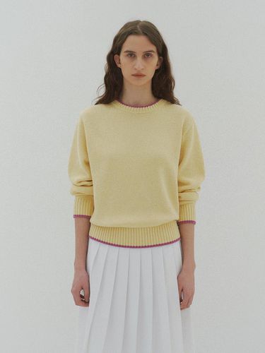 Darby Contrast Knitwear in Sunshine - LO61 - Modalova