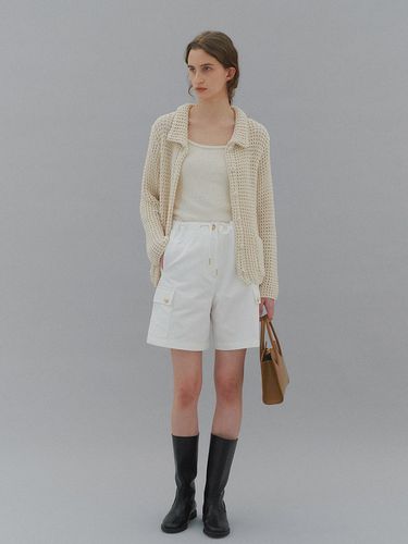 Juno Drawstring Shorts in White - LO61 - Modalova