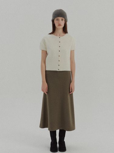 Brooklyn Wool Skirt in Taupe - LO61 - Modalova