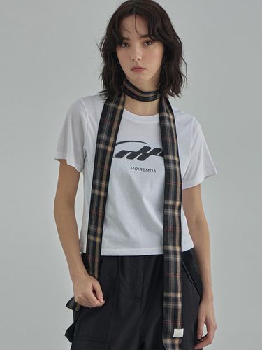 Mini Classic Check wool muffler - moire moa - Modalova