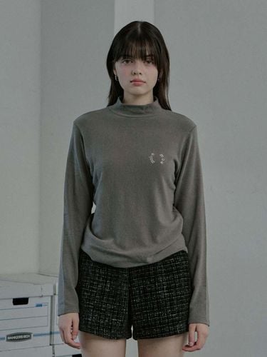 Basic turtleneck - charcoal - moire moa - Modalova