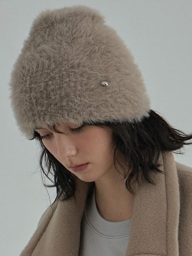 Soft Beanie - Ash Beige - moire moa - Modalova