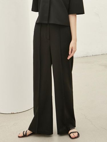 Pleated slacks_Black - a.riff - Modalova