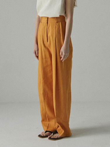 Linen pleated slacks - a.riff - Modalova