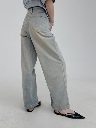 INSSI two tone demin pants [blue] - molliolli - Modalova