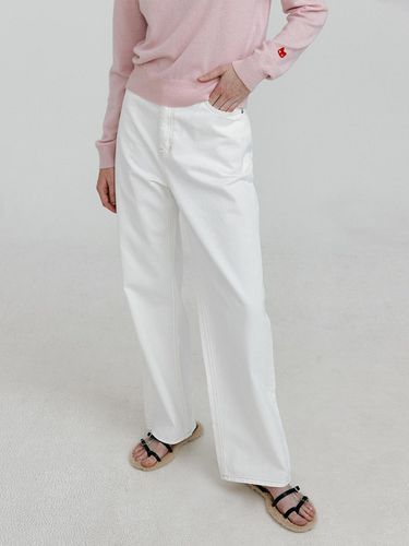 SIS loose fit demin pants [white] - molliolli - Modalova