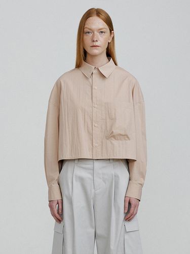 CRO overfit crop shirts [beige] - molliolli - Modalova