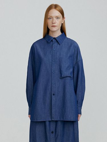 URBAN overfit denim shirts [blue] - molliolli - Modalova