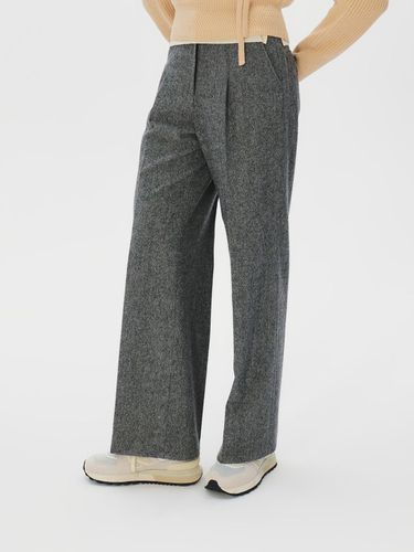 Side Belt Semi Wide Pants - KUME - Modalova