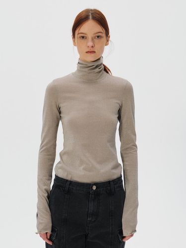 Metalic Sheer Long Sleeves T-shirt - KUME - Modalova