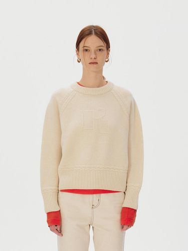 KUME LOGO Wool Sweater, Light Beige - KUME - Modalova