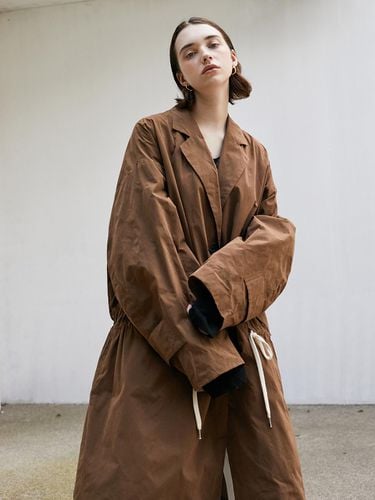 Oversized fit string long jacket_BROWN - a.riff - Modalova