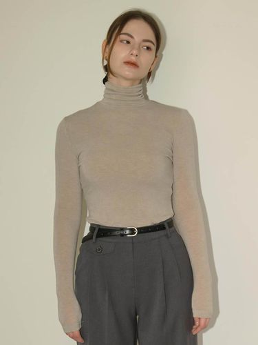 Lautre wool tencel Turtle neck T-shirt - L’autre de min - Modalova