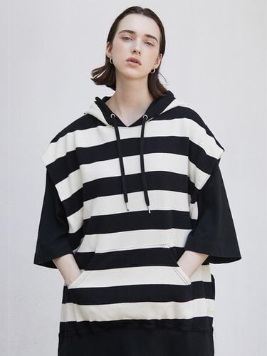 Oversized fit hooded long vest_STRIPE - a.riff - Modalova