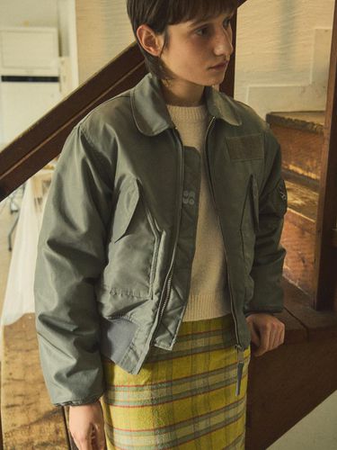 Classic ma1 short bomber jacket_Sage green - OUR NOSTALGIA - Modalova