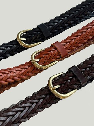 Half Gold Buckle Webbing Belt_3color - EZIO - Modalova