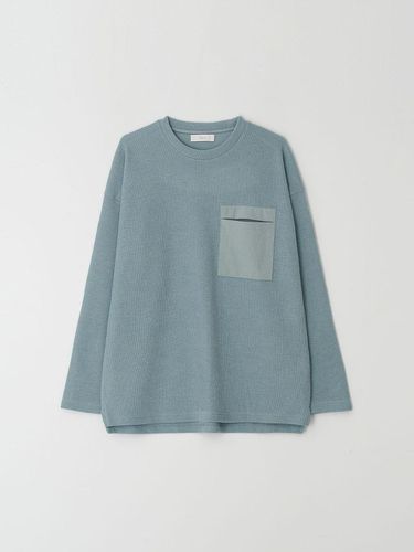 Ribbed Slim Pocket T Shirt_Sky Blue - EZIO - Modalova