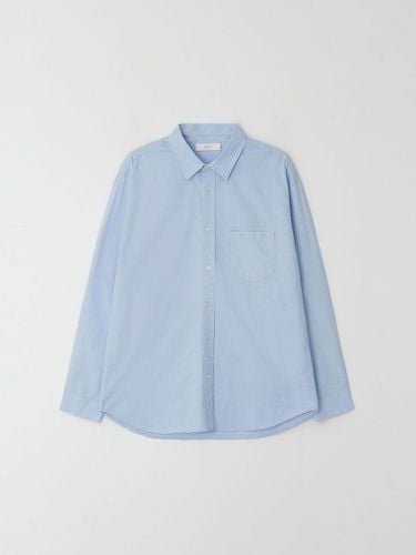 Simple Oversize twill shirt_Sky Blue - EZIO - Modalova