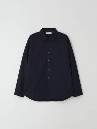 Simple Oversize twill shirt_Navy - EZIO - Modalova